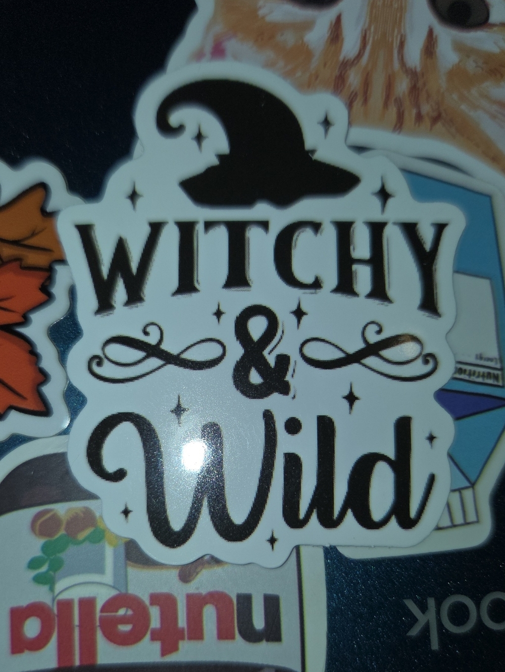 Black Sticker — Decorative Witch Hat Design